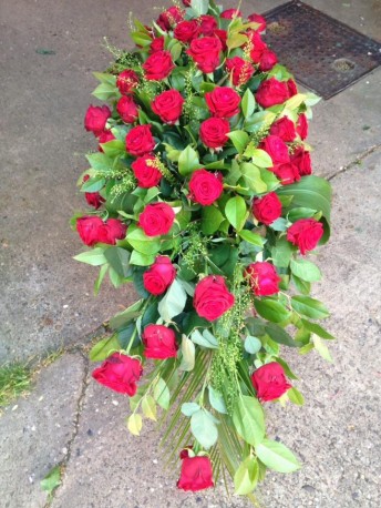 Red Rose Coffin Spray