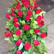 Red Rose Coffin Spray